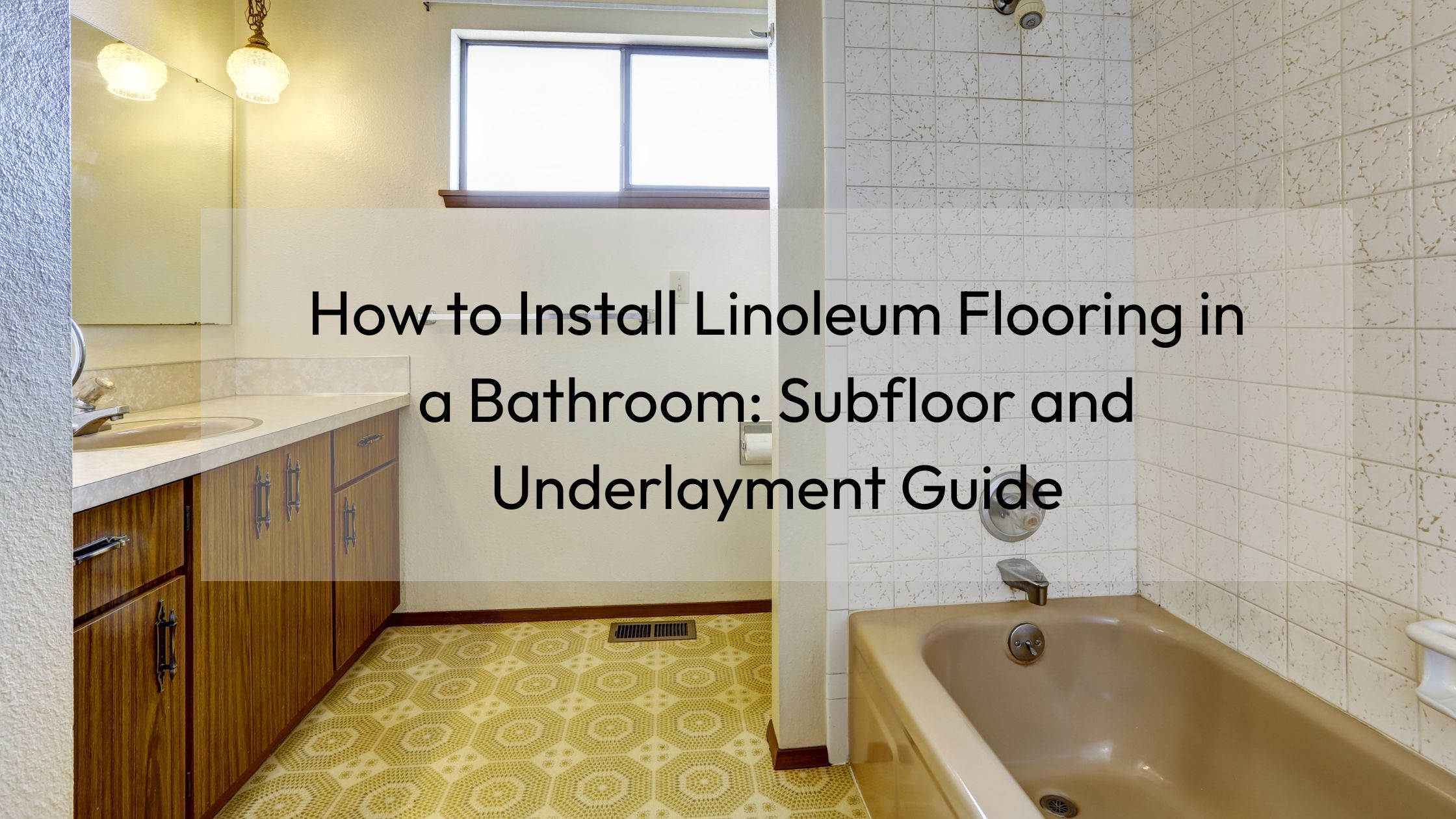 linoleum flooring in bathroom